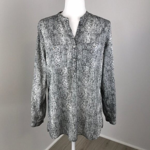 Calvin Klein Button Down Blouse Size Small - Picture 2 of 7